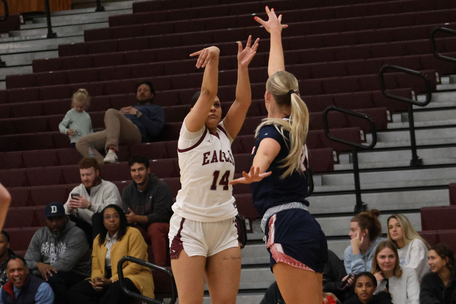 Player taking jump shot